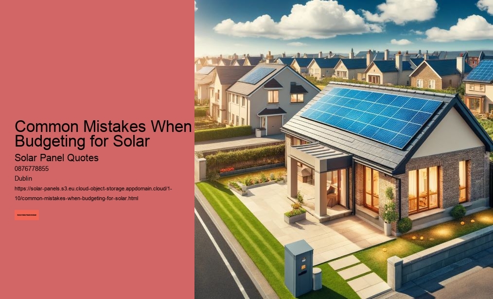 Common Mistakes When Budgeting for Solar